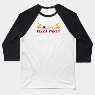 Pizza Party Baseball T-Shirt